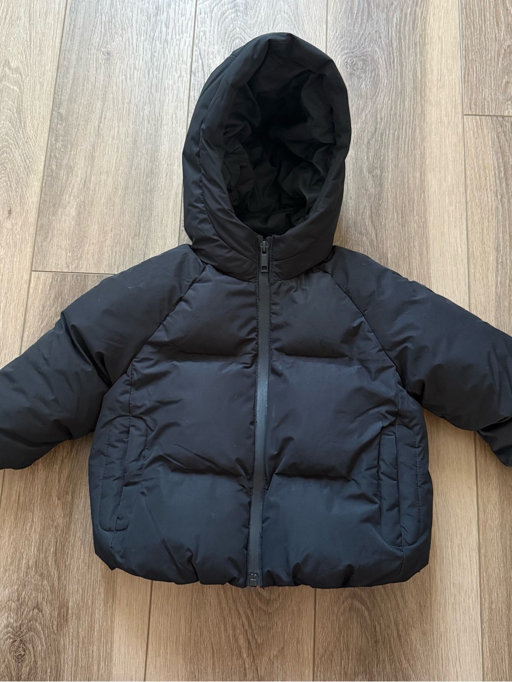 Zara Kids Black Puffer Jacket with Hood 1.5y